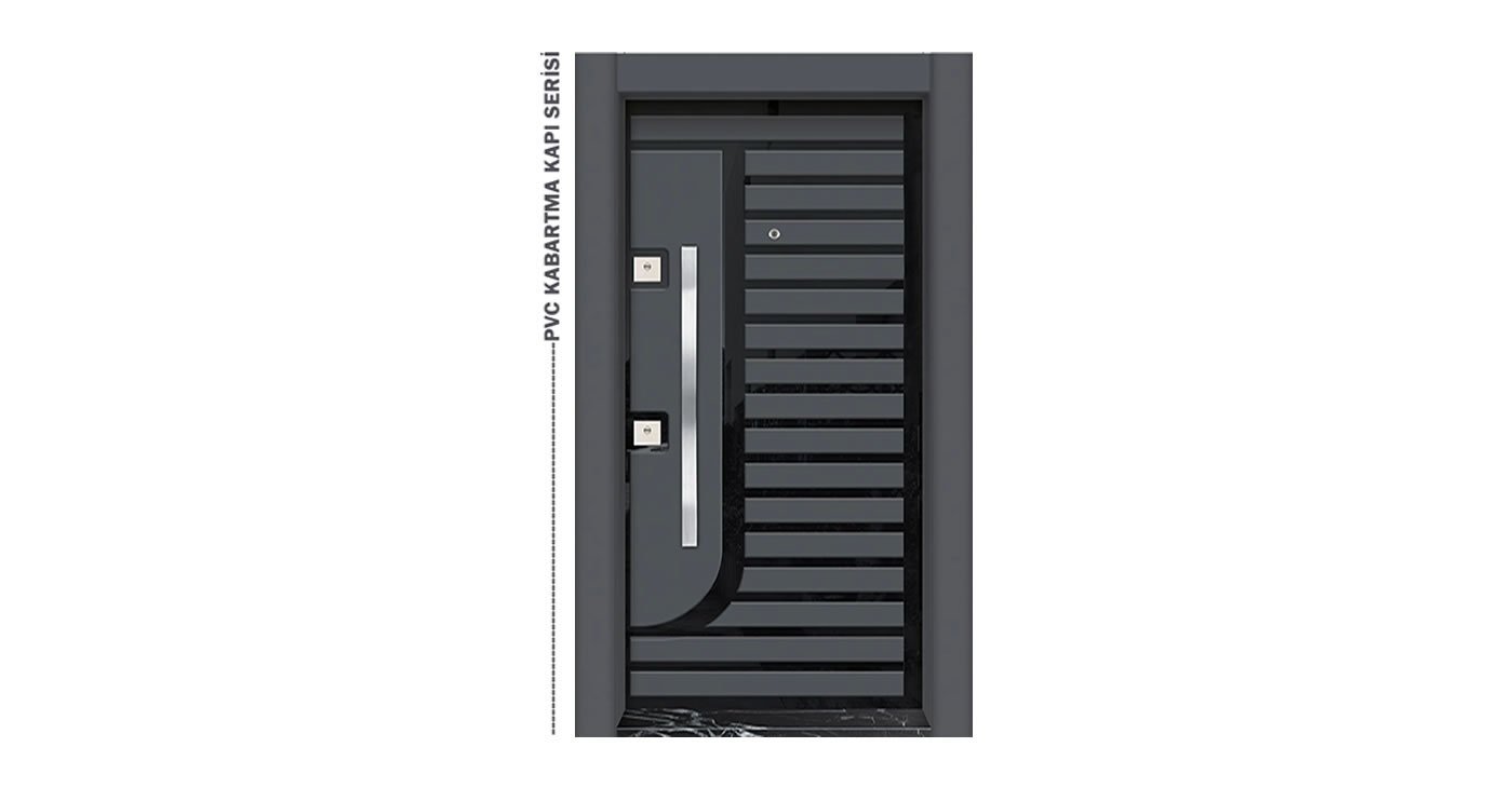 PVC Kabartmalı Çelik Kapı