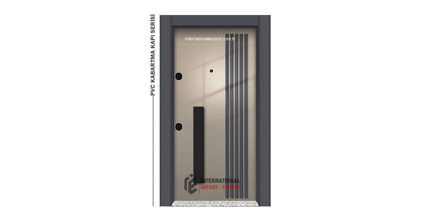 PVC Kabartmalı Çelik Kapı