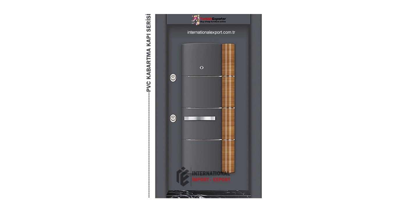 PVC Kabartmalı Çelik Kapı