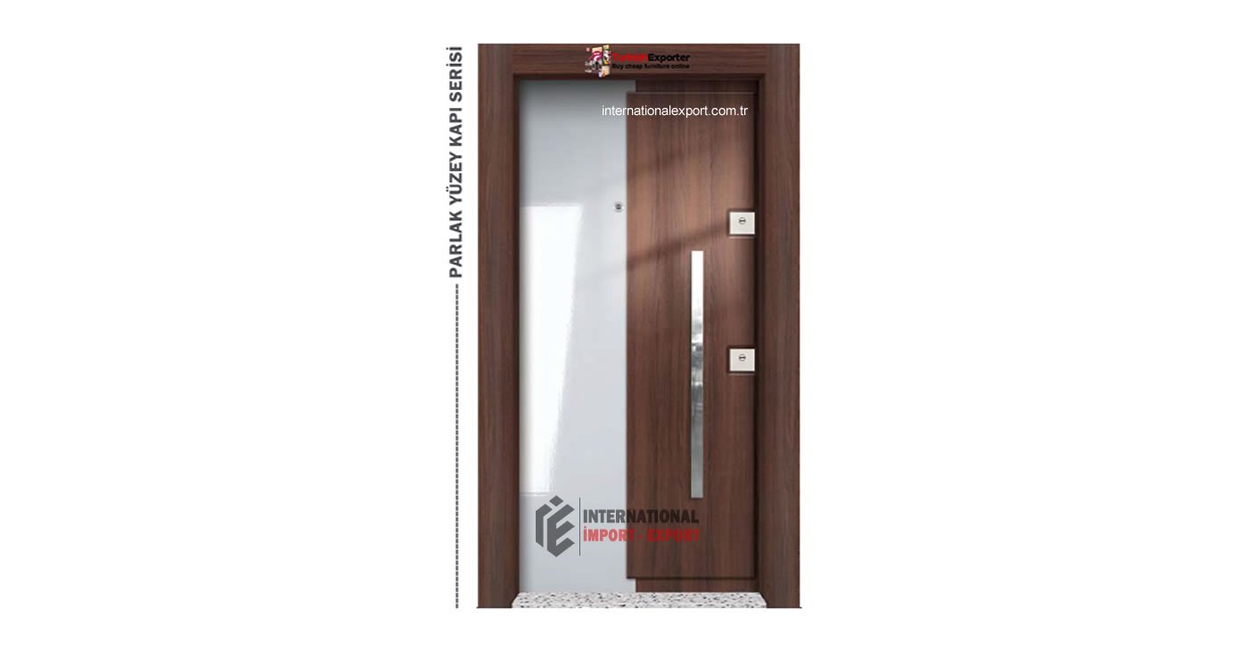 Parlak PVC Yüzeyli Çelik Kapı