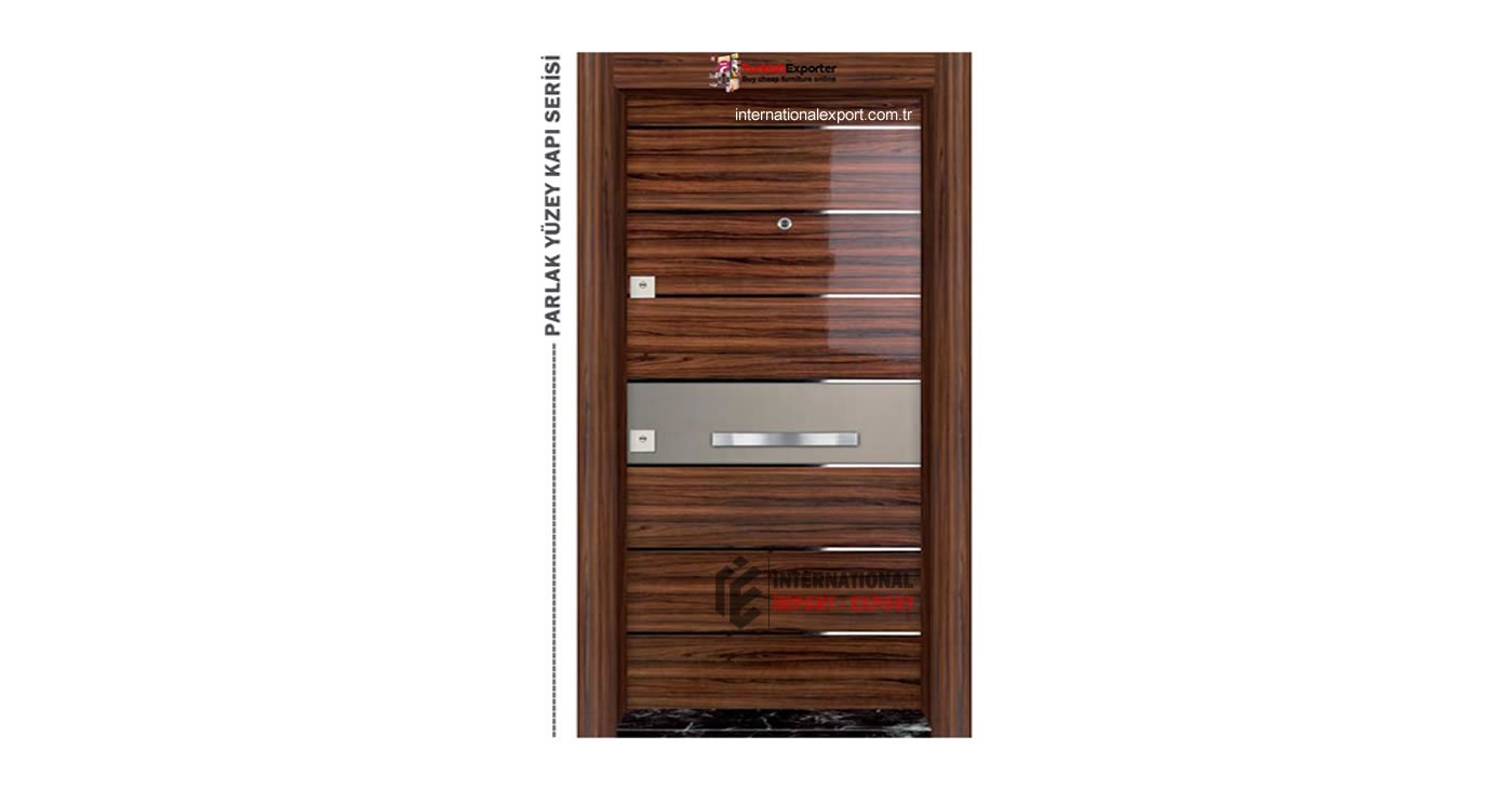 Parlak PVC Yüzeyli Çelik Kapı