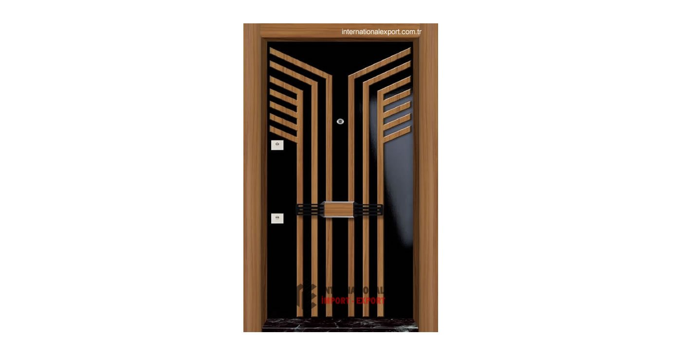 Lüks PVC Kabartmalı Çelik Kapı