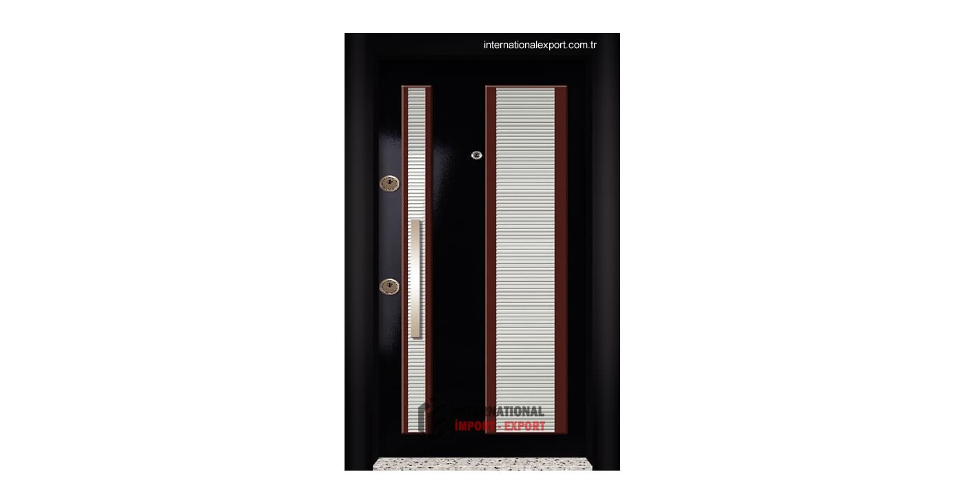 Lüks PVC Kabartmalı Çelik Kapı