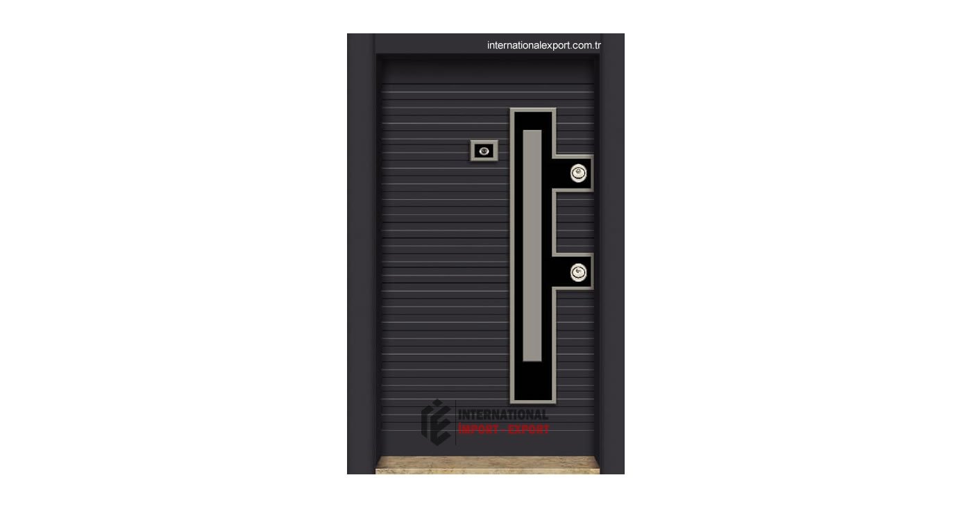 Lüks PVC Kabartmalı Çelik Kapı